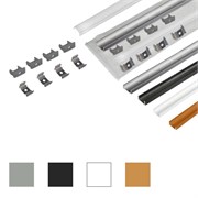 КСС 1506W-01  Алюминиевый профиль анод + молочный диффузор, 4 клипсы, 4 заглушки 17.800.00.397