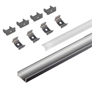 КСС 1506W-01  Алюминиевый профиль анод + молочный диффузор, 4 клипсы, 4 заглушки 17.800.00.397