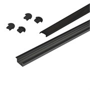 КСС 2206W-02 черный профиль +  черный диффузор, 4 заглушки 17.800.00.392