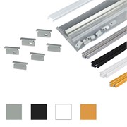 КСС 2010W профиль врезной  аннод диффузор молочный 2+2 заглушки 19.143.40.110