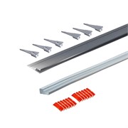 КСС SOLO 2408T профиль накладной + диффузор силик.3м, 3+3 заглушки + 12шт высечки 9*13мм 19.143.38.509