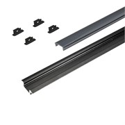 КСС 2507W диффузор плоский черный, 4 клипсы, 4 заглушки черные 19.143.39.756