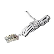 Провод питания с прозрачным коннектором для одноцветных лент 8мм, 15см 15.800.00.050