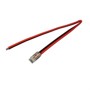 Провод питания с малогабарит. прозрач. коннектором с двумя контактами для лент 5мм, 150мм, крас/черн 15.800.00.061