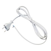 Сетевой провод 220В, 3м  2*0,5мм с вилкой, белый 15.110.02.011