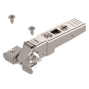 Петля Clip top BLUM на 95° для алюминиевых рамок под саморез с пружиной, накладная, никель 71T950A