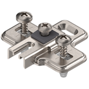 Планка ответная под петлю BLUM для холодильников, крестообр. с распорными пробками, никель 194K6100E