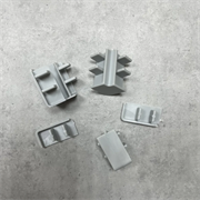 Комплект фурнитры для Прямоугольного плинтуса СЕРЫЙ 00000011847