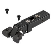 Петля Clip top BLUM на 95° для алюминиевых рамок под саморез с пружиной, накладная, оникс 71T950A ons