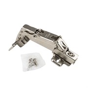 Петля clip-on с доводчиком 165 градусов накладная, Д85 Ш65 В70, никель, КОМПЛЕКТ 2шт 2pcs-M402-Full