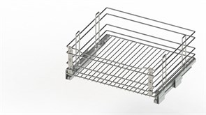 Корзина выкатная ГТВ база 450 мм. с направляющими с доводчиком (хром) 15.32.01.1.1.1