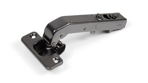 H94702/3012/BN/K, Петля без пружины NEO Clip-on 180 градусов d35, Планка H3012BN, Саморезы черный никель H94702/3012/BN/K