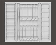 Сушка выдвижная Ф125, Дайнинг Агент 600мм, цвет ТИТАН, дно Белое 2395589706