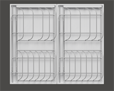 Сушка выдвижная Ф11, Дайнинг Агент 600мм, цвет Титан, дно Белый 2395609706