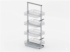 S-1915-C Шкаф-колонна Starax 5-ти.ярусная, шир. 400(330х510х1550-1700) 0610588