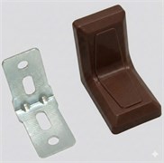Уголок 26*26*26 темно-коричневый, с заглушкой 00008123237