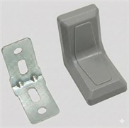 Уголок 26*26*26 серый, с заглушкой 2760654/2760754