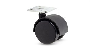 N104BL/BL.3 Мебельное колесо, д.40мм, площадка Аналог / KLS-01-D40 N104BL/BL.3