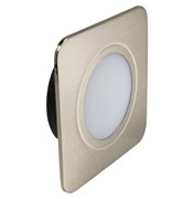 Светильник LED встраиваемый квадатный Polus-K мат стекло никель, 220V, 4Вт, 3000К, кабель 0,5м 04.112.07.305