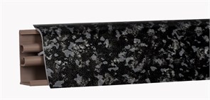 Плинтус Korner LB37 6114 Черное серебро глянец 3м 00008122805