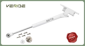 SETE Подъемник газовый с двойным доводчиком VERDE, 50N, БЕЛЫЙ, сталь, GL-VERDE-50N-10 (100шт/кор) GL-VERDE-50N-10