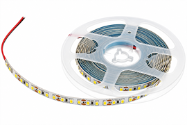 Лента X2, 2835 IP20, 5м*8мм, 6200K, 120LED, 12В, 9,6ВТ/М, 1200Лм/м, профод 25см с двух сторон 04.800.00.170