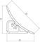 Плинтус Korner LB23 6029 Королевский опал светлый 3м - фото 24756