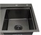 Мойка для кухни Hoffger 5848R Black (Чёрная), правая чаша HFG-5848B-R - фото 59387