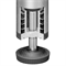 Опора резьбовая регулируемая D32 M10*25 , черная ORR-10M