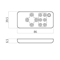 LED мини-диммер 12-24В, 6А, с ПУ(с бат) 11кнопок, вх/вых провод 2*0,35мм2 L=10см , 53*13*6мм 08.800.00.320